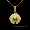 18K Real Gold Jewelry Natural Jadeite Jade Pendant